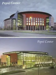 (2) Pepsi Center -Ball Arena Postcards NHL Colorado Avalanche NBA Denver Nuggets