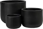 Moderna Riley Pot 3 Pieces Set, Black
