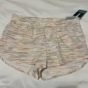 DSG Womens Stride Shorts size Small white Spacedye workout activewear