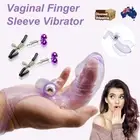 Vibrator Finger Rabbit G Spot Stimulator Clit G-Spot Dildo Massager Vibe Sex Toy