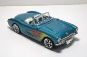 Classic 1957 Chevrolet Corvette RARE with Flames Built Die-cast 1/24 Scale Model