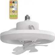 ACAGALA Dimmable Ceiling Fan with Light, E27 LED Chandelier 360° Rotation with Remote, 3 Wind Speeds, for Kitchen, Living Room (48W)