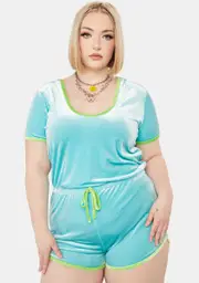 Plus Sky Fun Challenge Velour Romper