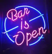 Bar Is Open Club Pub Party 17"x14" Neon Light Sign Lamp With Dimmer