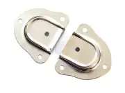 Vintage Trunk Handle Loops For Steamer Luggage Foot Locker Nickel Plated