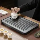 Square Bamboo Tea Tray Household Kung Fu Tea Set Simple Small Tea Tray Tea Set