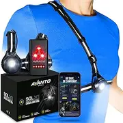 Avanto SOLX1 Pro Chest Running Lamp, Original, USB-C, 2024 Smart LED Running Light for Runners with Safety Courses, High Visibility Vest, Chest Lamp, Jogging, Dog Walks Easily