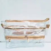 Napoleon Perdis Clear Artist Tools Flat Shoulder Bag, Large Makeup Cosmetic Case