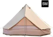 OUTENTVP Luxury Cotton Canvas Fmaily Camping Bell Tent Mesh Wall Frame Spire Tents for Hiking Hunting Fishing
