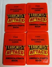 Terrorist Attack Vintage Trading Cards Four Unopened Wax Packs 1986 $22 Postpaid