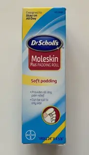 Dr. Scholl’s Moleskin Plus Padding Roll, 24" x 4 5/8" // All-Day Pain Relief