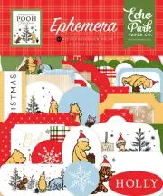 Echo Park Paper WINNIE THE POOH CHRISTMAS Ephemera Die Cut Cardstock Pieces Pack