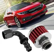 AUTOVIC 10AN Female Fitting Kit with Filter 90 Degree Bend for Fuel Cell Breather/Vent