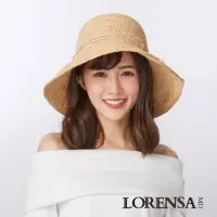 在飛比找momo購物網優惠-【Lorensa 蘿芮】拉菲亞草蝴蝶結手工編織遮陽草帽