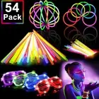 54 Pack Glow Sticks Bulk Party Pack Supplies Halloween Glow in The Dark party