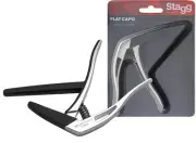 STAGG SCPX-FL Flat trigger STYLE capo for classical guitar Chrome Finish