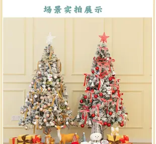 聖誕樹 聖誕裝飾品1.2米加密植絨發光聖誕樹ins風場景氛圍布置家用套餐