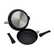 Swiss Diamond Induction XD Nonstick Duo Fry Pans with Detachable Handle 2 Piece Set