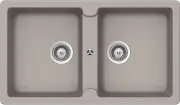 Abey Schock Typos Concrete N200 Double Bowl Inset Granite Sink TN200C