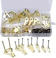 Supkeyer 130pcs Picture Hooks, Heavy Duty Picture Mirror Hangers Hooks, Picture Frame Wall Hangers Kits with Nails, Holds 10-100 lbs for Wood or Wall Mounting