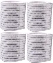 4Rolls Sports Bandage for Wrist Calf Elbow Leg Ankle Knee Support Protector Compression Sport Tape Fitness Gym,White,40CM