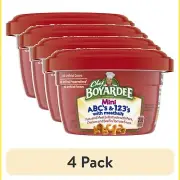 (4 pack) Chef Boyardee Mini-Bites ABC's & 123's Pasta with Meatballs, 7.5 oz