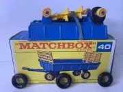 Lesney Matchbox #40 Hay Trailer 1967 UNASSEMBLED In Original F Type Script Box