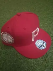 Mitchell & Ness Philadelphia Phillies Hat Red Fitted Size 7 3/4