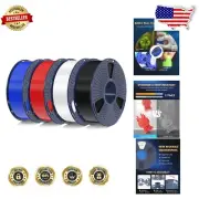 Upgrade Your 3D Prints: 4-Piece 1KG PLA+ Filament Set - Black, White, Blue, Red