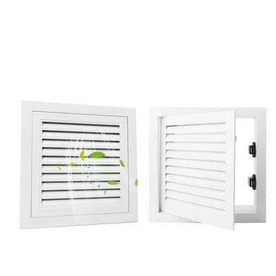 12 x 12 inch - Gable Vent with Push-Button Switch - Access Panel with Vent - ...