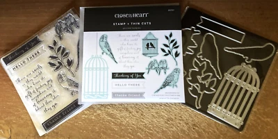 CTMH THIN CUT Z4757 & D1739 PERCHED BUDGIES ~ Singing birds, There are souls...