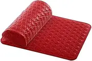 Nail pad Washable Nail Art Cushion Pillow Hand Care Manicure Beauty Tool Set Comfortable PU Leather Nail Pillow Mat 37.7cmX25.5cm Fashion Fashion (Color : Red)