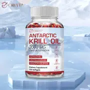 Antarctic Krill Oil 2000mg - with Omega-3 EPA, DHA, Astaxanthin & Phospholipids