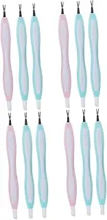 Beatifufu 2sets Nail Art Tools Set Stainless Steel Dead Skin Fork Nail Pliers Scissor Clipper Cuticle Fork Manicure Tools for Salon and Home 3pcs*2 Random Color