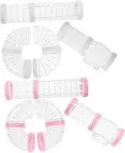 2 Pack DIY Hamster Tube Toy Tube Set Hamster Cage Accessory Tunnel Kit Connectors for Small Pet Enclosure