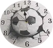 BESPORTBLE Creative Football Wall Clock Silent Non Ticking Design for Bedroom Living Office Decor Unique Decorative Timepiece with Reliable Accuracy and Elegant Style