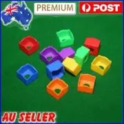 12pcs Pool Chalk Holder Plastic 6 Colors Square Professional Snooker Accessories