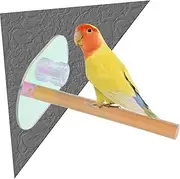 Yardwe Portable Parrot Perch Stand with Strong Suction Cup Slip Pet Bird Platform for Budgies Cockatiels and Conures Parrot Playground for Window Use