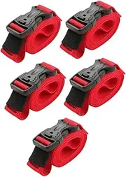 [Uonlytech] 5pcs Nylon Cargo Tie Down Straps with Buckle Durable Outdoor Luggage Fastening Straps for Securely Transporting and Organizing Goods Easy to Use