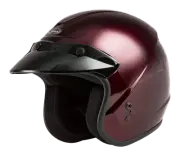 GMAX OF-2 Open-Face Helmet, Wine Red L