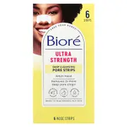 Biore, Ultra Strength Deep Cleansing Pore Strips, Witch Hazel, 6 Nose Strips
