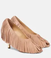 [Chloe] Chloé Mona fringed leather pumps AU 6 pink