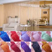 3X3M Glitter String Door Curtain Beads Room Dividers Beaded Fringe Window Panel