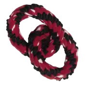 Kong Signature Rope Double Ring Tug Dog Toy Fetch Tugging Canine Active Play Pet