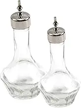 FELTECHELECTR 2pcs Glass Bottles Lightweight Wine Holders Leak Design for Cocktails Bar Supplies for Home Bartenders