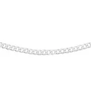 Silver 50cm Dia-cut And Bevel Curb Chain