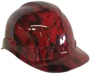 Hydro Dipped Hard Hat Ridgeline Cap Style Custom Red Tree Bark