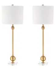 JONATHAN Y Set of 2 Hollis 34in Metal LED Table Lamps