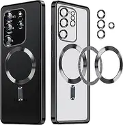 RUNGOS for Samsung S20 Ultra Case MagSafe (Camera Lens Protector) [Stable Magnetic][10Ft Drop Tested] Soft Shockproof Case for Samsung Galaxy S20 Ultra, S20 Ultra Magsafe Case Cover 6.9'', Clear Blue