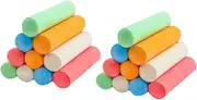 TEHAUX Dustless Chalks 20pcs Set Easy to Wipe Painting Chalks for Teaching Supplies Boys and Girls Art